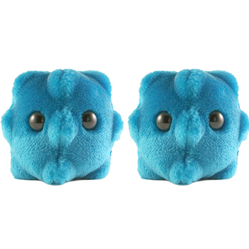 2PK Giant Microbes Cold Infection Soft Stuffed Plush Toy Blue
