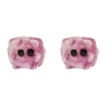 2PK Giant Microbes Kissing Disease Soft Stuffed Plush Toy Pink