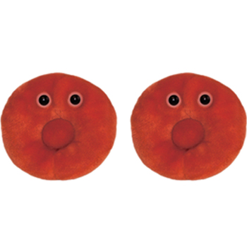 2PK Giant Microbes Red Blood Cell Soft Stuffed Plush Toy