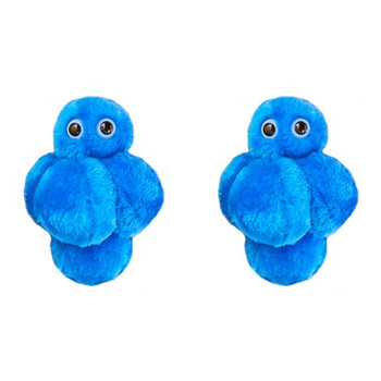 2PK Giant Microbes Staph Bacteria Soft Stuffed Plush Toy Blue