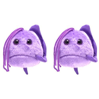 2PK Giant Microbes Tricomoniasis Soft Stuffed Plush Toy Purple 