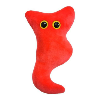 Giant Microbe Appendix Soft Stuffed Plush Toy Red