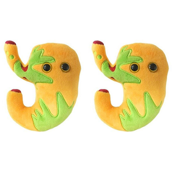 2PK Giant Microbe Acid Reflux Soft Stuffed Plush Play Toy