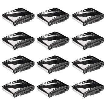 12PK Elemental Compact Emergency Blanket 200x137cm - Black