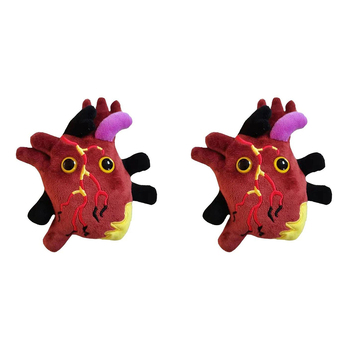 2PK Giant Microbes Heart Disease Kids Soft Plush Educational Toy