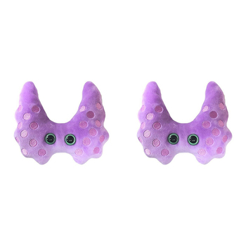 2PK Giant Microbes Thyroid Gland Soft Stuffed Plush Toy