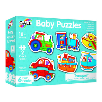 2pc Galt Baby Puzzles Transport Learning Game Toy 18m+