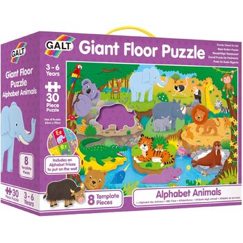 30pc Galt 60 x 90cm Alphabet Animals Giant Floor Puzzle
