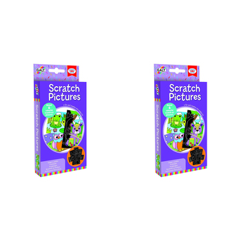 2PK Galt Mini Makes Scratch Pictures Kids/Childrens Activity Kit Toy 5y+