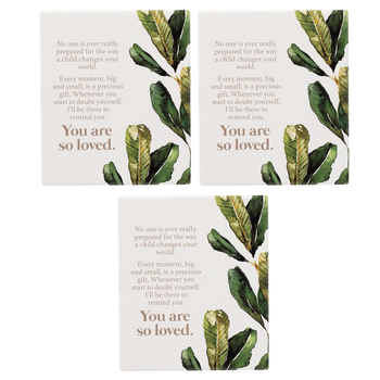 3PK Splosh Ceramic Greenhouse Child Verse Plaque w/ Stand & Hook 12x14cm