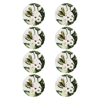 8PK Splosh Greenhouse 11cm Ceramic Flower Trio Coaster Drink Mat Round