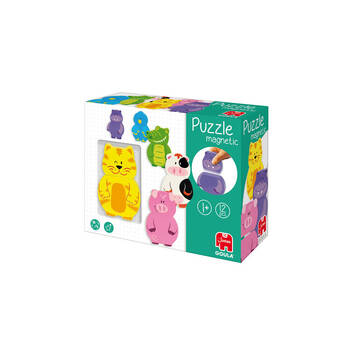 12pc Goula Magnetic Animals Wooden Puzzles Kids/Children Toy 1y+