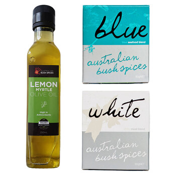 Australian Bush Spices Olive Oil & Blue & White 420g