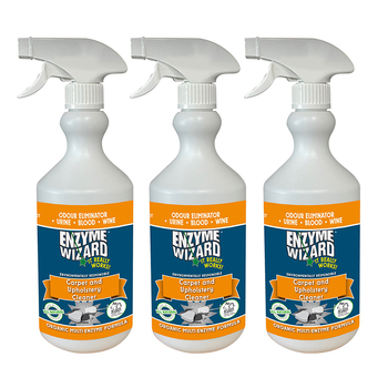 3PK Enzyme Wizard Carpet & Upholstery Spray Cleaner 750ml
