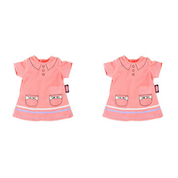 2PK Gotz Wardrobe Pink Polo Dress Baby Girl Doll Clothes 45-50cm