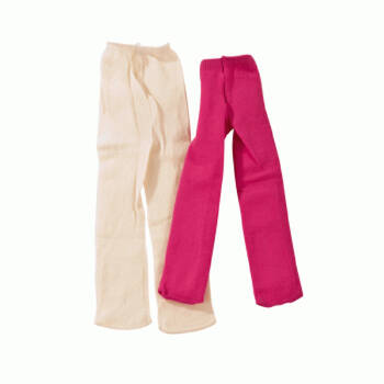 2pc Gotz Wardrobe Pink & Cream Leggings Tights Pants Baby Girl Doll Clothes Toy 42cm
