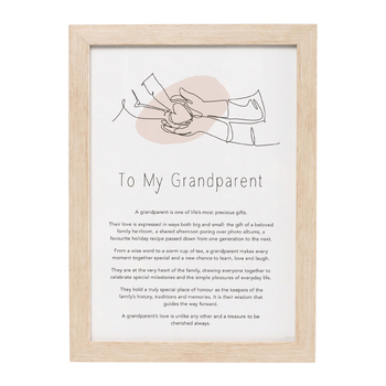 Splosh Gift Of Words To My Grandparent Message Plaque 24x32.5cm