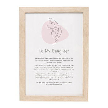 Splosh Gift Of Words To My Daughter Message Plaque 24x32.5cm