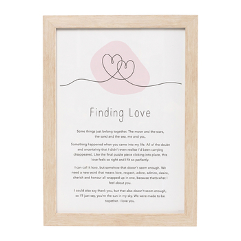 Splosh Gift Of Words Love Message Plaque 24x32.5cm