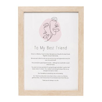 Splosh Gift Of Words To My Best Friend Message Plaque 24x32.5cm