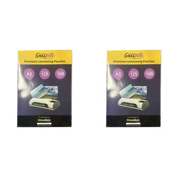 200pc Gusspak A3 Laminating Pouches 125 Micron Gloss