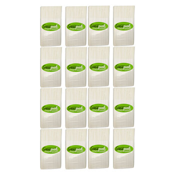 16pc Gusspak Multifold Hand Towel 250 Sheets 23cm x 23cm Embossed White