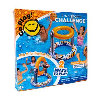 Go Play! 2 In 1 Sports Challenge Basketball/Football Pool Game 3y+