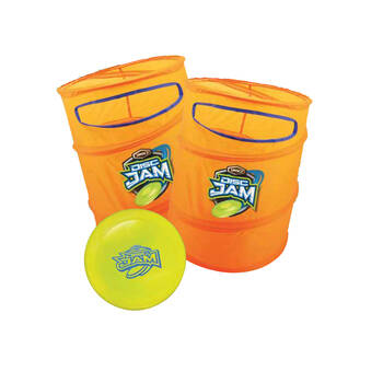 Go Play! Disc Jam Challenge Tossing Game w/ 2 Targets and Carry Bag Yellow 5Y+