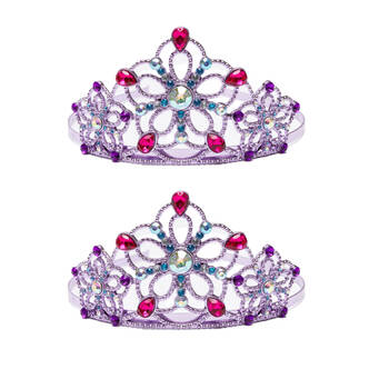 2PK Great Pretenders Bejewelled Tiara Kids Headpiece Hair Accessories 3y+ Lilac