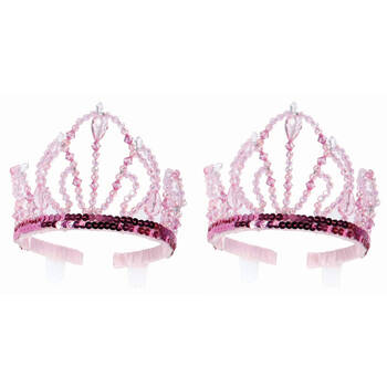 2PK Great Pretenders Beauty Tiara Head Accessory Pink 3y+