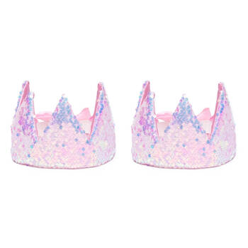 2PK Great Pretenders Precious Ombre Sequin Crown Head Accessory 3y+