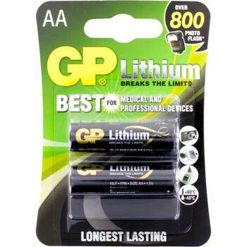 2pc 1.5V AA GP LITHIUM FR6 PK2