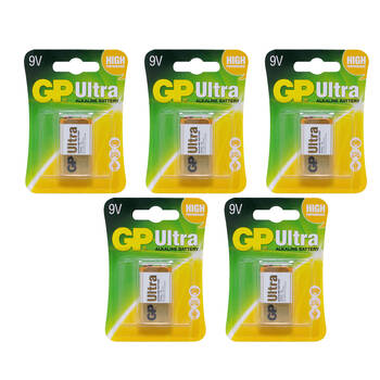 5PK AgBoss GP Ultra Alkaline High Peformance Long Lasting Battery 9V