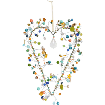 LVD Beaded Heart Xl Clay Decorative Sculpture Home/Lounge Decor