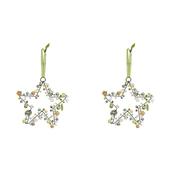 2PK LVD Beaded Star Tranquil Decorative Sculpture Home/Lounge Decor