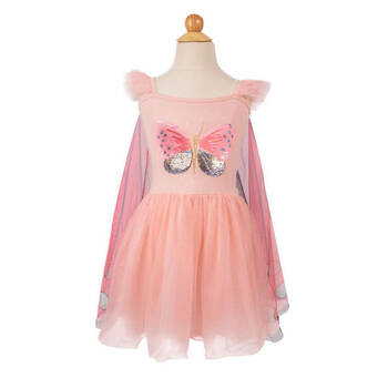 Great Pretenders Sequins Secret Butterfly Twirl Dress w/ Wings Size 5-6 5y+