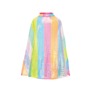 Great Pretenders Stripy Sequins Cape Kids Size 4-6 Costume 4y+
