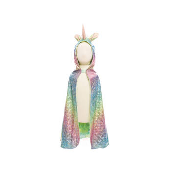 Great Pretenders Rainbow Reversible Unicorn Dragon Cape Size 4-6 Kids 3y+