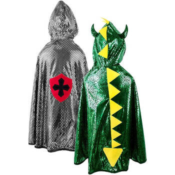Great Pretenders Reversible Dragon Knight Cape Costume Size 5-6 Kids 5y+