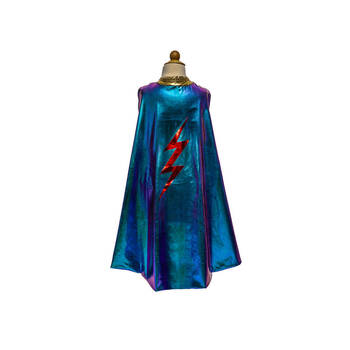Great Pretenders Reversible Blue Lightening Cape Costume Size 5-6 Kids 5y+