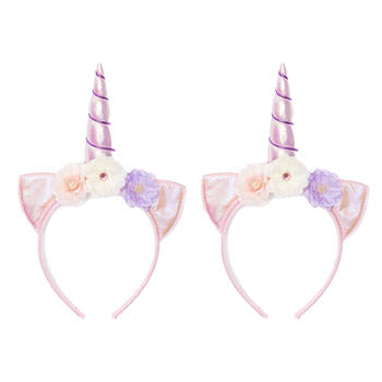 2PK Great Pretenders Alicorn Headband Kids Costume Accessory 3y+ Pink