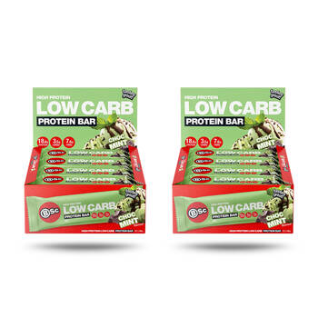 2x 12PK BSc High Protein Low Carb Bar No Added Sugar 60g Serve Chocolate Mint
