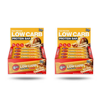 2x 12PK BSc High Protein Low Carb Bar Snack 60g Serve Salted Caramel