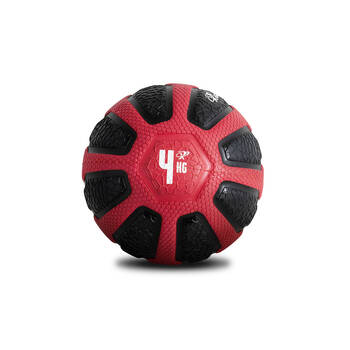 Bodyworx Medicine Ball Home Gym Crossfit Workout Exercise 4kg Black/Red