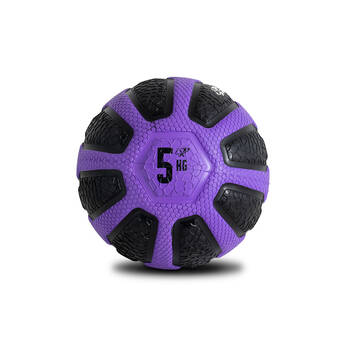 Bodyworx Medicine Ball Home Gym Crossfit Workout Exercise 5kg Black/Purple