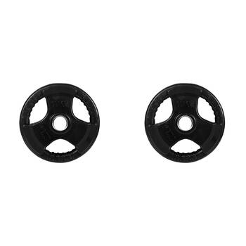 2PK Bodyworx Standard Rubber Ezy Grip Disc Weight Plate Home Gym Exercise 10kg