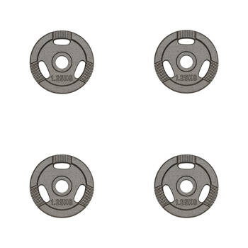 4PK Bodyworx Ezy Grip Standard Disc Weight Plate Home Gym Workout Exercise 1.25kg