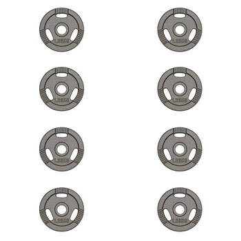 8PK Bodyworx Ezy Grip Standard Disc Weight Plate Home Gym Workout Exercise 1.25kg