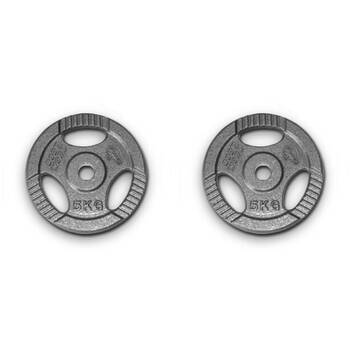 2PK Ezy Grip Standard Disc Weight Plate Home Gym Workout Exercise 5kg