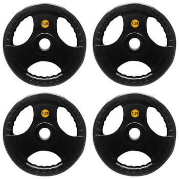 4PK Bodyworx Olympic Rubber Grip Plate Weight Lift Home Gym Exercise 1.25kg